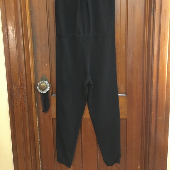 DOLAN Anthropologie Black Jumpsuit Zipper Front Jogger Sz XS EUC - Picture 4 of 4